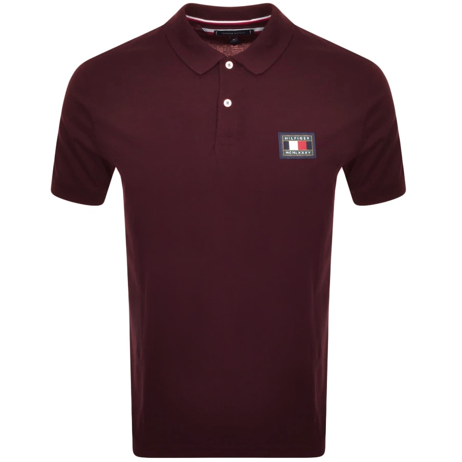Alternative Image for ProductTommy Hilfiger Icon Badge Polo T Shirt Burgundy1